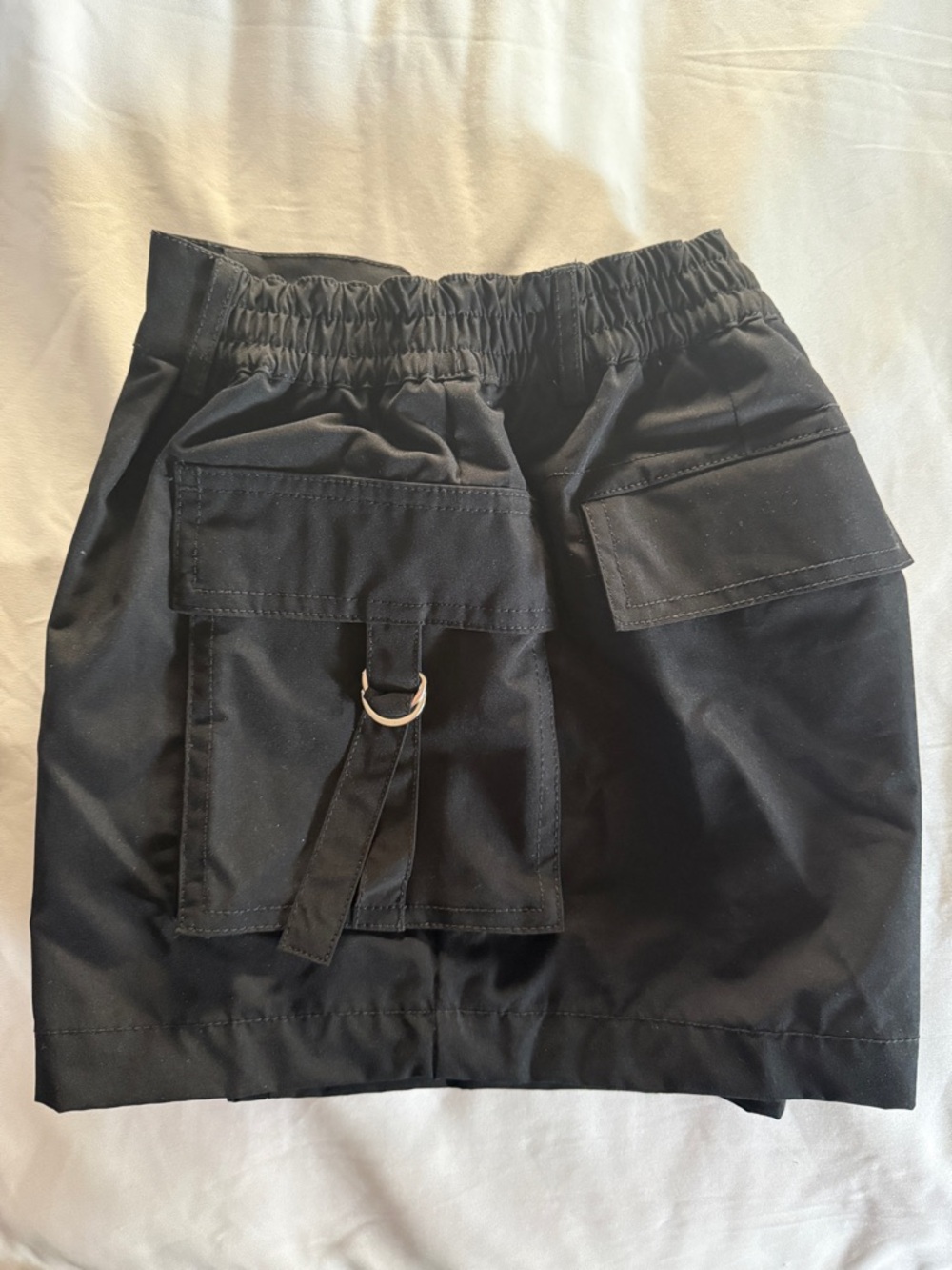 Love Tree Black 4 Pocket Cargo Shorts with Silver D-Ring Strap Closure - Small - Picture 4 of 13